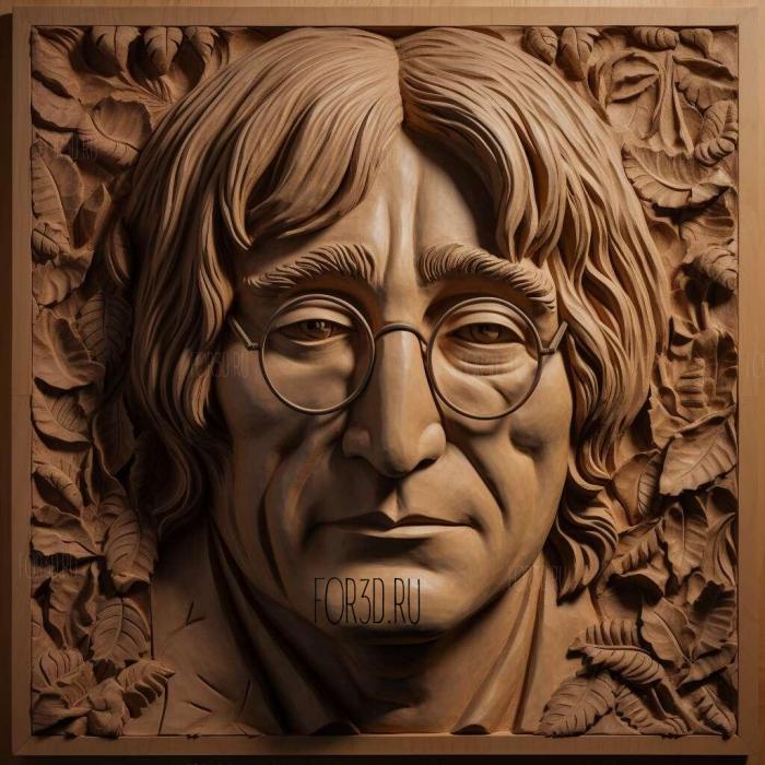 john lennon 4 stl model for CNC